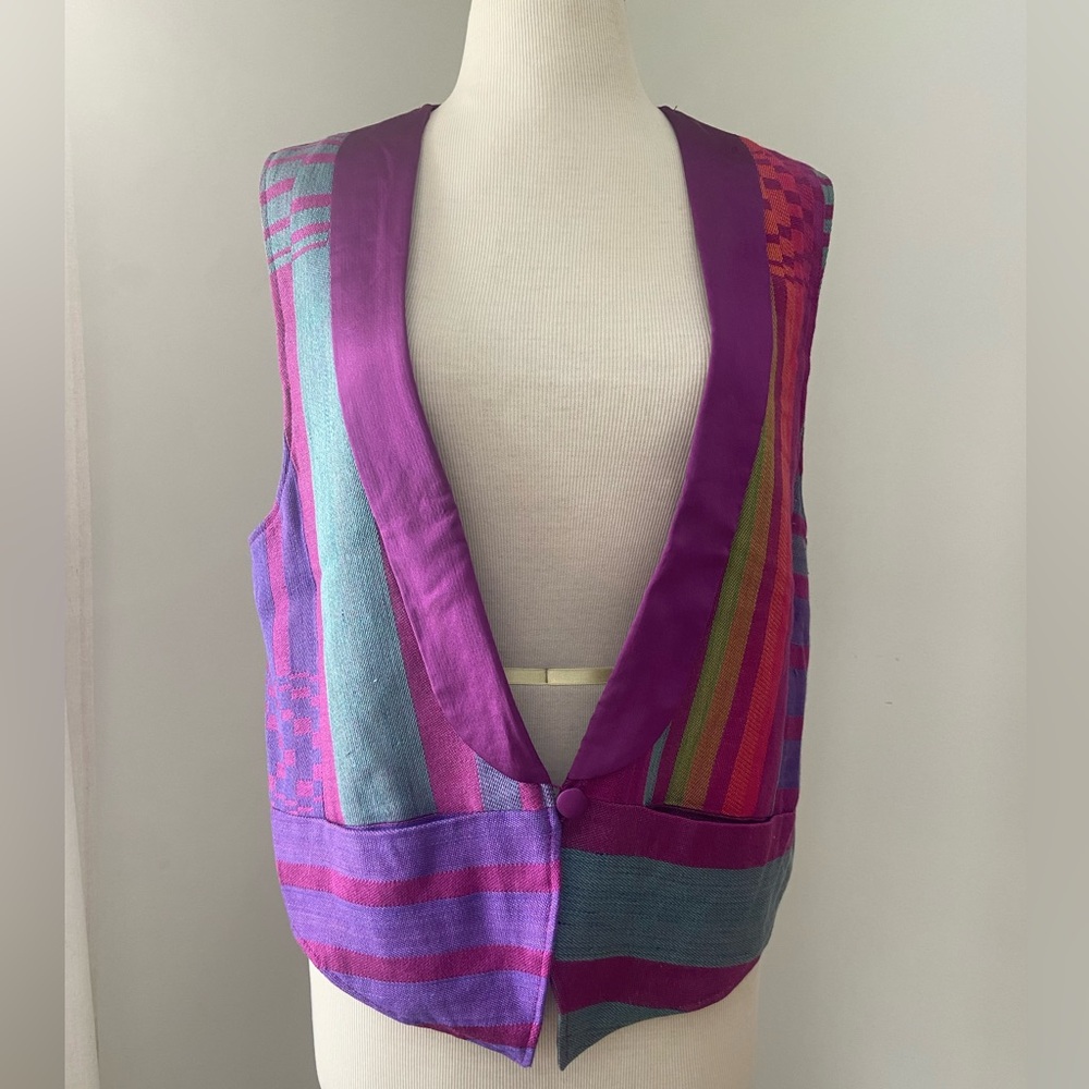 🌈Colorful Handwoven Vest🦄